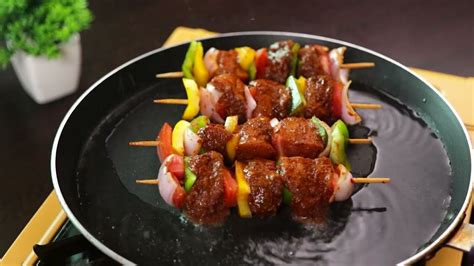 Chicken Shashlik Recipe Shashlik Sticks Restaurant Style By Just