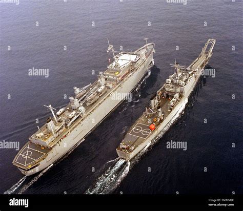 An Elevated Starboard Quarter View Of The Destroyer Tender Uss Acadia