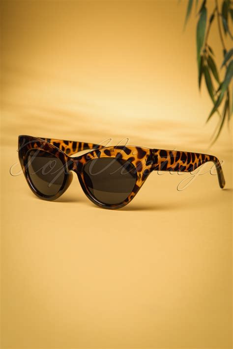 50s Ida Retro Black Sunglasses In Tortoiseshell