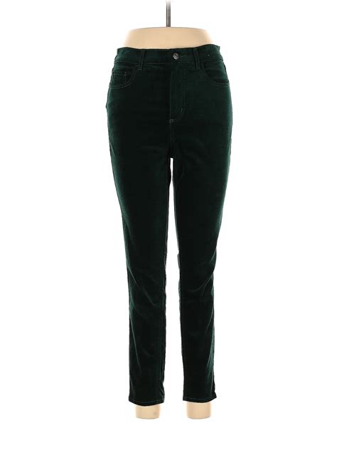 Ann Taylor Loft Solid Green Velour Pants Size 6 68 Off Thredup