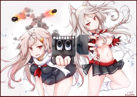 夕立アズールレーン 夕立艦これ 夕立改二 「夕立and夕立「jackpot」 」べいりーずのイラスト