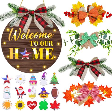 Amazon Frienda Pcs Interchangeable Welcome Sign Seasonal Front