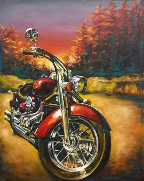 Pin On Autos Motorcycle Art Painting Motorcycle Painting Vintage