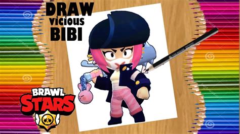 How To Draw Vicious Bibi Skin Easily Brawl Stars Comment Dessiner