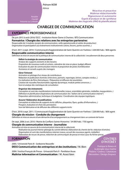 Exemple De Cv D Un Gestionnaire Igalaowa