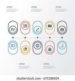 Circle Loading Progress Bars Collection Set Stock Vector Royalty Free