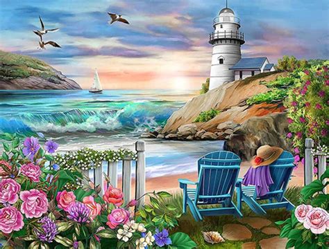 Solve By The Sea Shore Jigsaw Puzzle Online With Pieces