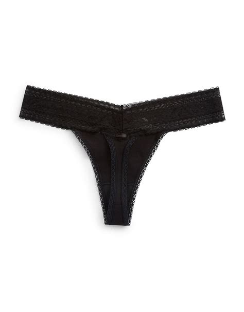 Calvin Klein Ultra Low Rise Thong In Black Lyst