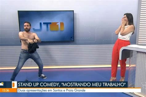 Humorista Faz Striptease Ao Vivo Na Globo E Surpreende Apresentadora