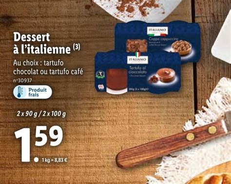 Promo Dessert à l italienne chez Lidl