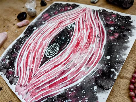 Cosmic Yoni Vulva Art Original 10 Watercolour Painting Etsy