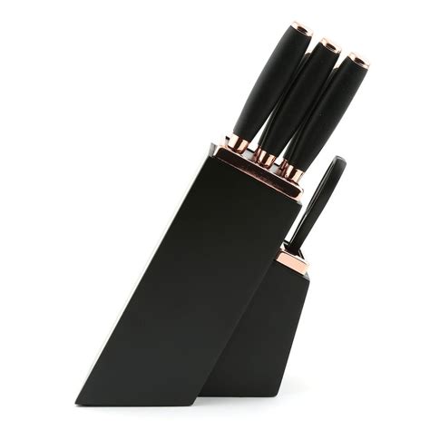 Cambridge Black And Copper 8 Pc Knife Block Set Kohls Knife Block