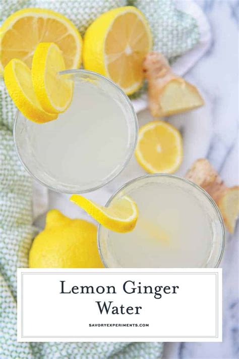 Lemon Ginger Water Recipe Flavored Water Recipes