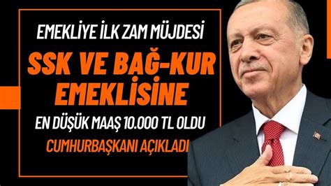 SSK ve BAĞ KUR emeklisine ilk zam açıklandı En düşük emekli maaşı 10