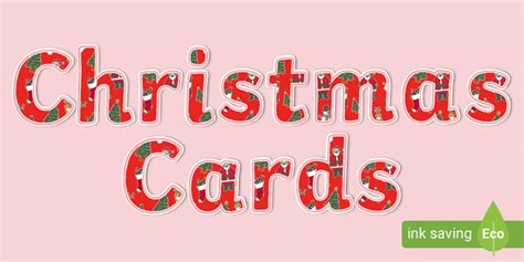 Christmas Cards Lettering KS1 L Enseignant A Fait