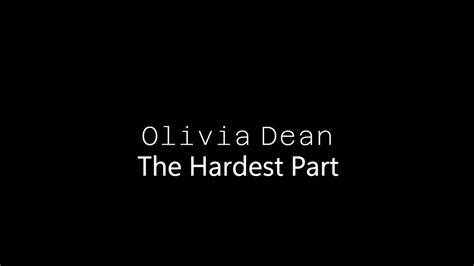 Olivia Dean The Hardest Part Lyrics YouTube