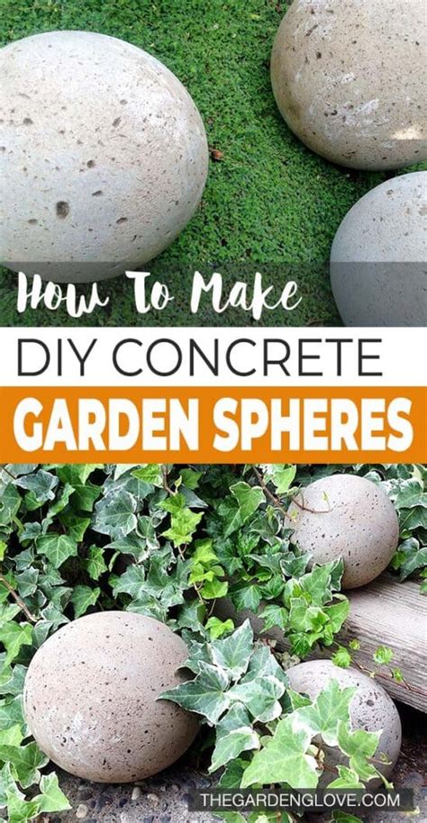 Diy Concrete Garden Spheres Balls And Globes • The Garden Glove