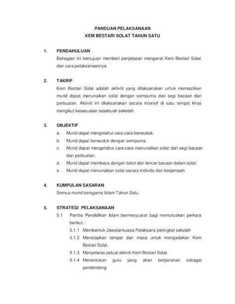 Pdf Panduan Pelaksanaan Kem Bestari Solat Dokumen Tips