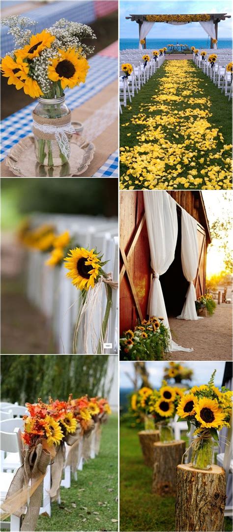 Rustic Weddings 23 Bright Sunflower Wedding Decoration Ideas For Your Rustic Sunflower