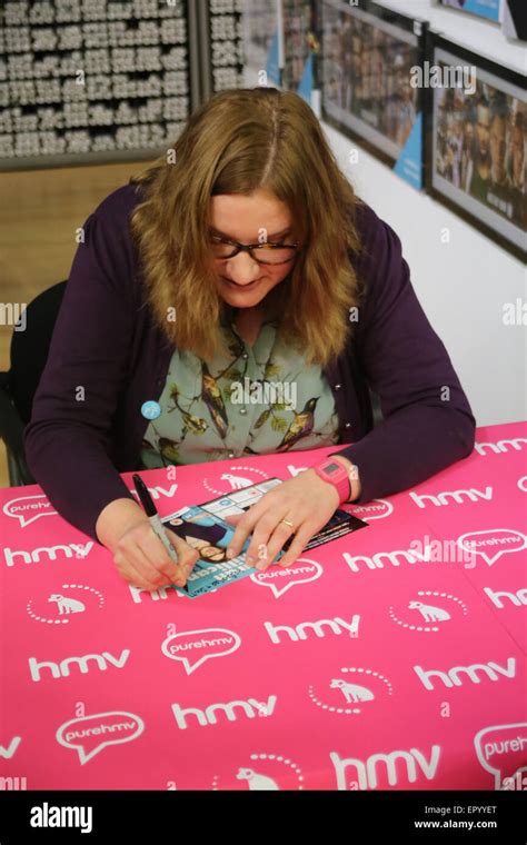 Comedian Sarah Millican Promotes Her Dvd Home Bird At Hmv In