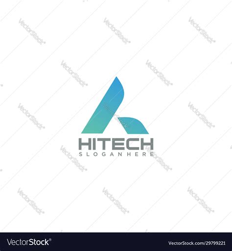 Abstract Letter A Tech Logo Design Stock Vector Image