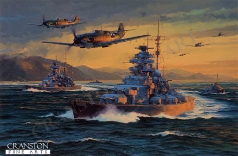 Bismarck - Naval Art Prints by Anthony Saunders