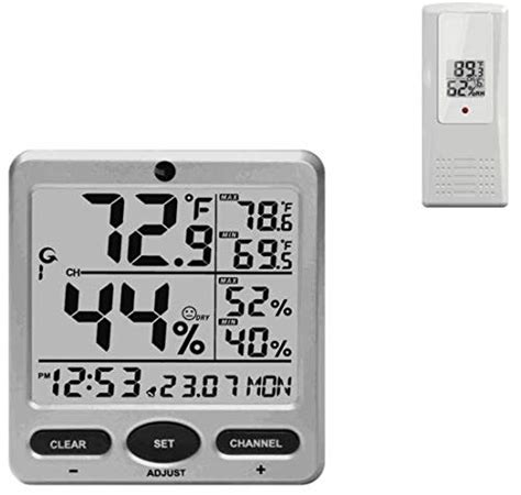 Ambient Weather WS 08 Wireless Indoor Outdoor 8 Channel Thermo