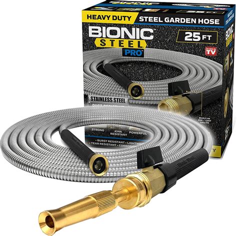 Bionic Steel Pro 25 Ft Garden Hose With Nozzle 304