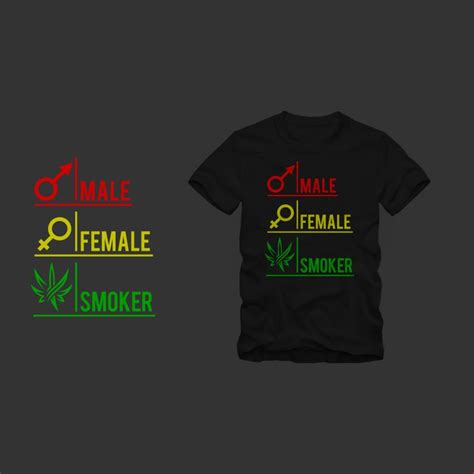 Stoner Gender Male Female Symbol Cannabis T Shirt Smoker T Shirt