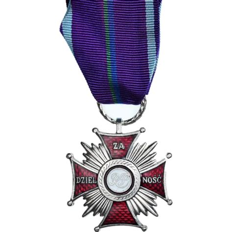 1152908 POLOGNE CROIX du Mérite pour Bravoure Médaille Non