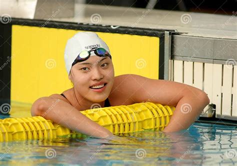 Chinese Olympic Compeditor Swimmer Yi Tang Editorial Image Image Of