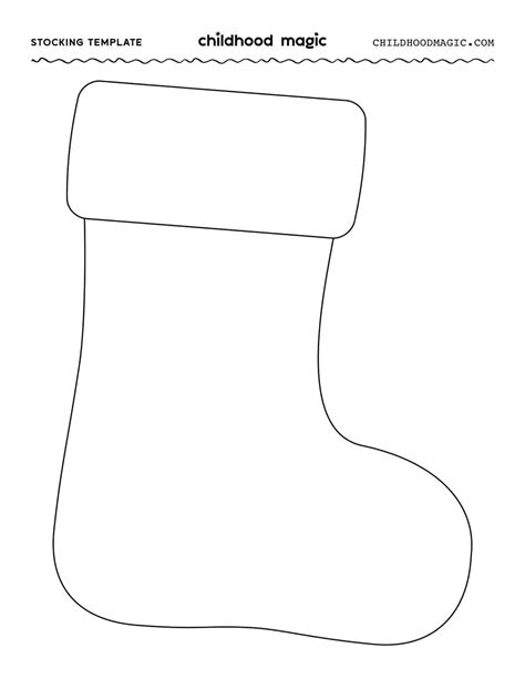 Free Printable Christmas Stocking Template