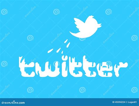 Funny version of twitter editorial stock image. Illustration of ironic ...