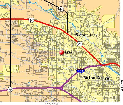 Zip Code Map Boise - Map Of Rose Bowl