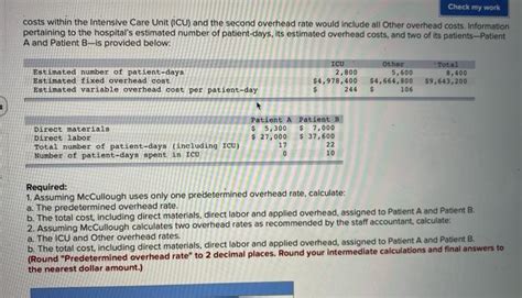 Solved Check My Required 1 Assuming McCullough Uses Only Chegg