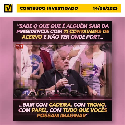 Sbt Tv Enganoso Lula Levou Presentes Em Cont Ineres De Forma Legal