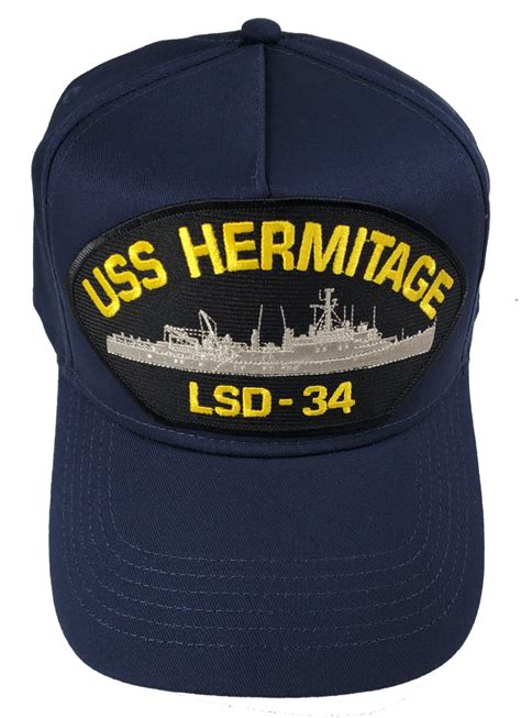 USS HERMITAGE LSD-34 SHIP HAT - NAVY BLUE - Veteran Owned Business | HATNPATCH