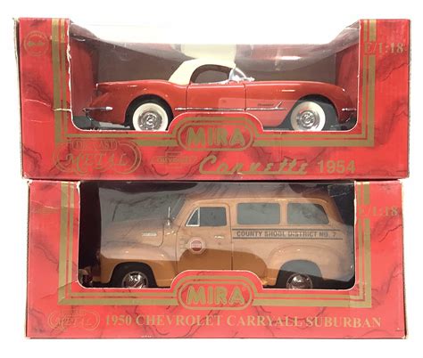 Lot 2 Mira 118 Diecast Cars 1950 Chevrolet