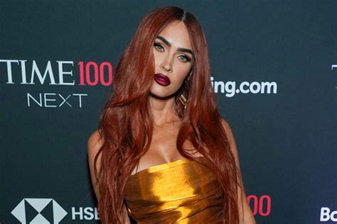 Megan Fox Debuts Fiery Hair In Gilded Heels At Time Next Gala