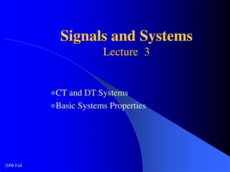 Ppt Signals And Systems Lecture Powerpoint Presentation Free