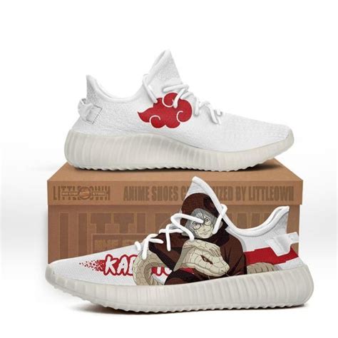 Kabuto Yakushi Akatsuki Yeezy Shoes Custom Naruto Anime Boost Sneakers