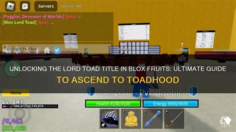 Unlocking The Lord Toad Title In Blox Fruits Ultimate Guide To Ascend