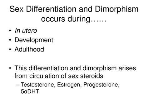 PPT Sex Differentiation And Dimorphism PowerPoint Presentation Free