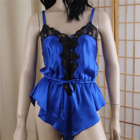 Silk Teddy Lingerie Etsy