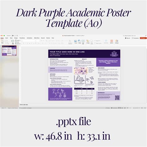 Purple Academic Poster Template A Powerpoint Template For Scientific