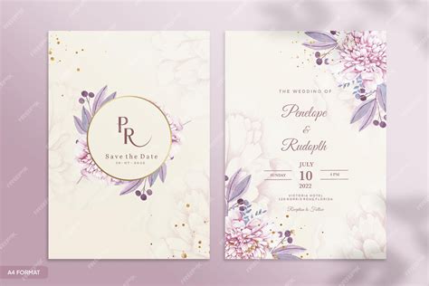 Double Sided Wedding Invitation Templates