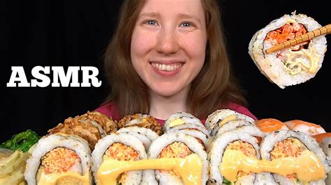 Asmr Sushi Platter Mukbang No Talking Eating Sounds Youtube