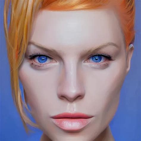 A Symmetrical Portrait Of A Fiery Blonde Woman With Stable Diffusion OpenArt