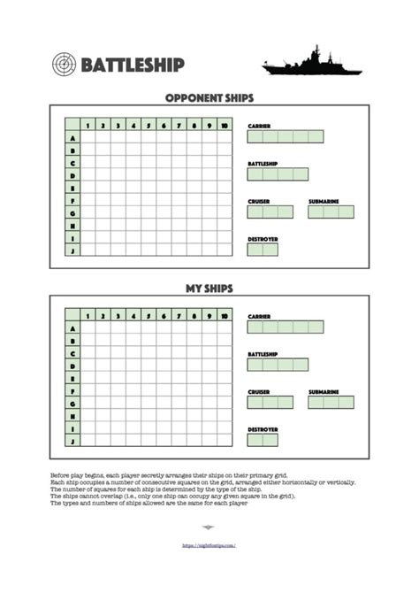 Game: free printable battleship grid to download - Night Fox Tips