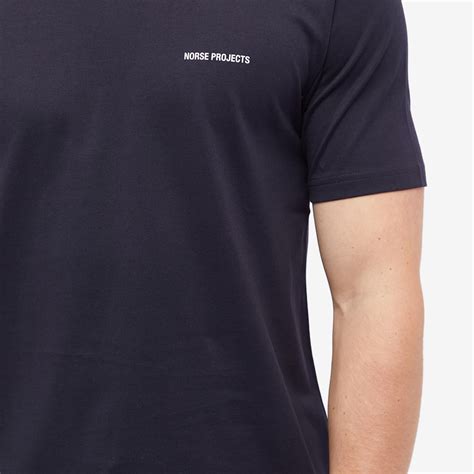 Norse Projects Johannes Standard Logo T Shirt Dark Navy END RU